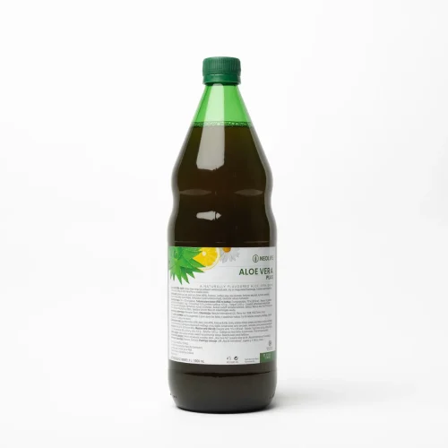 NeoLife Aloe Vera Plus 1 litre bottle, a naturally flavoured aloe vera drink made with 40% aloe vera gel