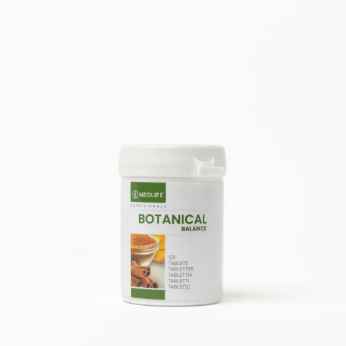 NeoLife Botanical Balance bottle of 120 vegan tablets with chromium, cinnamon, curcumin, turmeric and alpha-lipoic acid