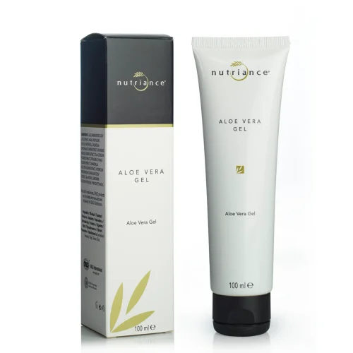 NeoLife Nutriance Aloe Vera Gel 100 ml tube, an aloe-rich soothing gel with panthenol and botanical extracts