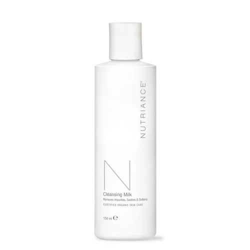 NeoLife Nutriance Organic Cleansing Milk 150 ml bottle for dry to normal skin, COSMOS organic