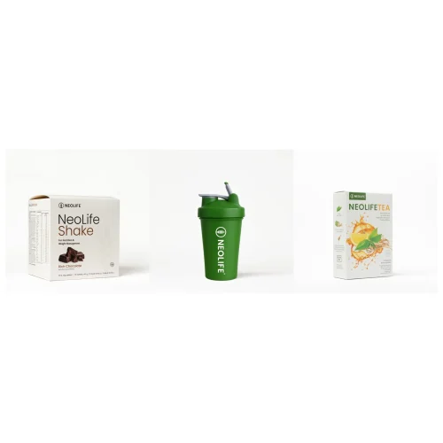NeoLife Shake Starter Kit with NeoLifeShake, the NeoLife Shaker and NeoLifeTea