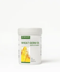 NeoLife Wheat Germ Oil with Vitamin E bottle of 100 capsules, natural vitamin E from cold-pressed wheat germ oil