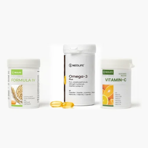 Daily Foundation Bundle: NeoLife Formula IV, Omega-3 Plus and Sustained Release Vitamin C