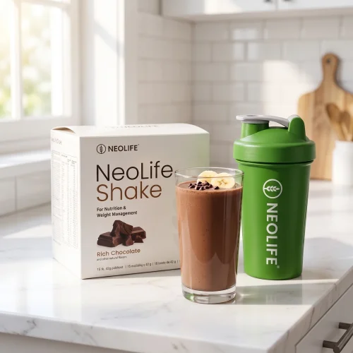 NeoLife shake choc lifestyle photo